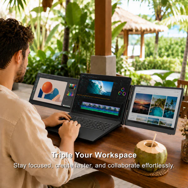 F Tri-screen Pro 16″ Laptop Screen Extender